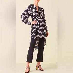 NWT FIGUE Black, Pattern Print Printed Tunic Dress.